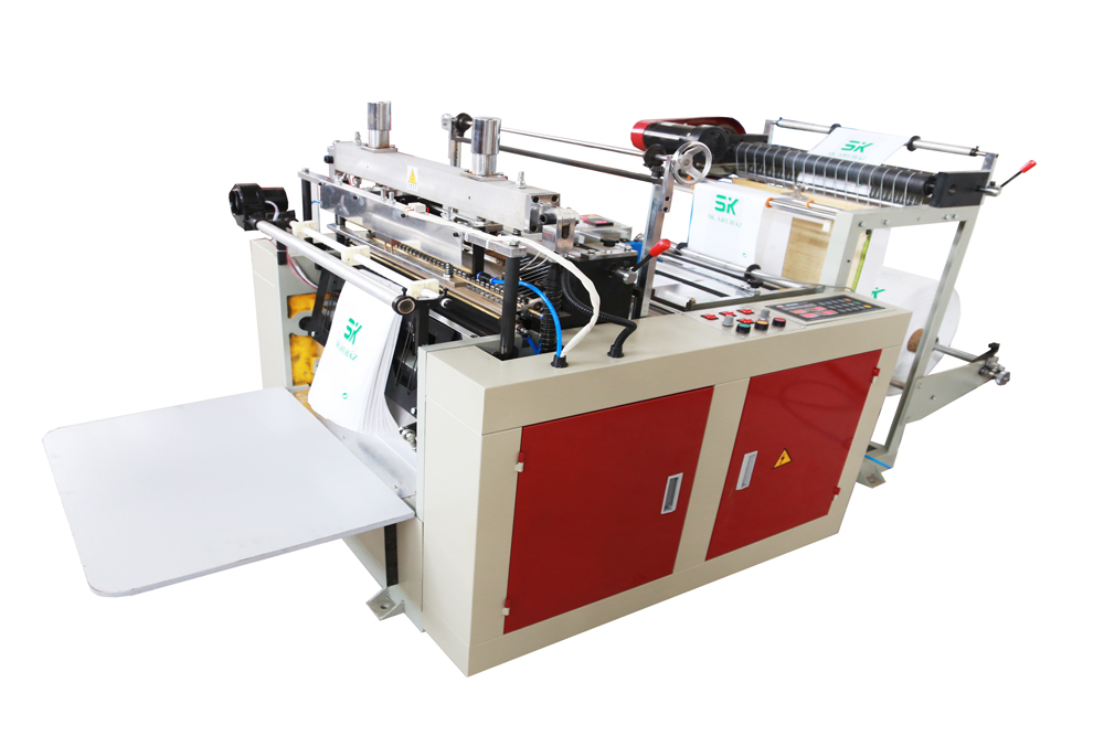 Single layer single channel heat sealed hot cutting bag making machine